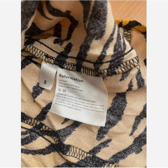 Reformation Kopa Tigress Mini Dress Animal Print Womens 8 - Picture 6 of 8